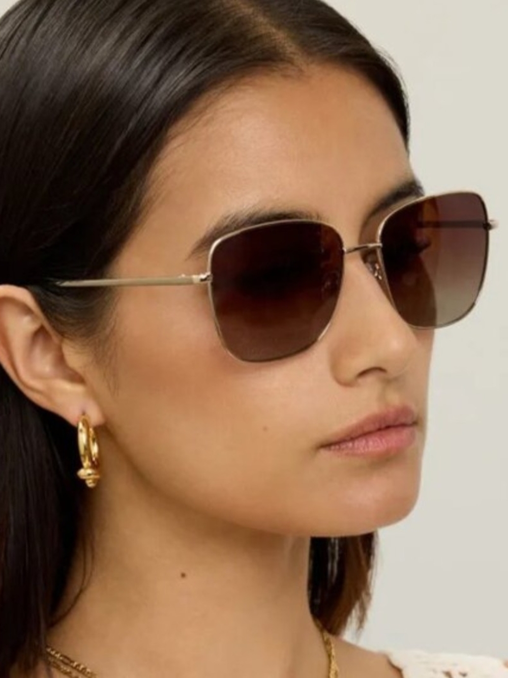 10 Crosby Derek Lam Women's Kirby Metal Square Frame Sunglasses - Brown Gradient